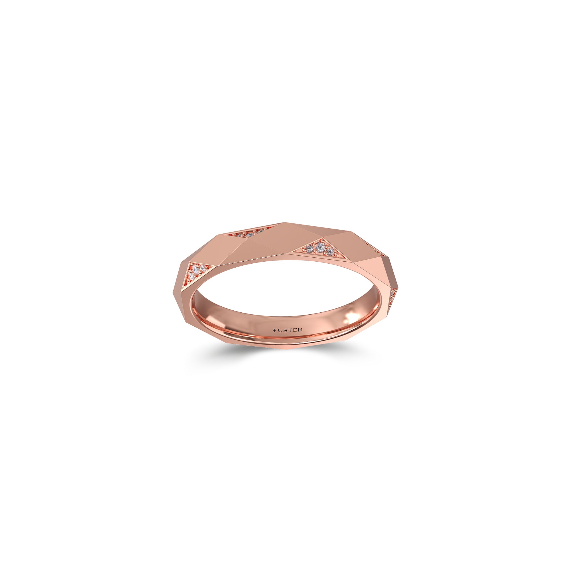 Louise Fuster Signature Faceted Diamond Wedding Band