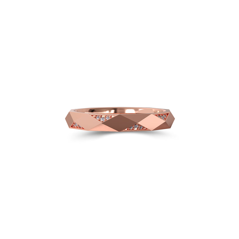 Louise Fuster Signature Faceted Diamond Wedding Band