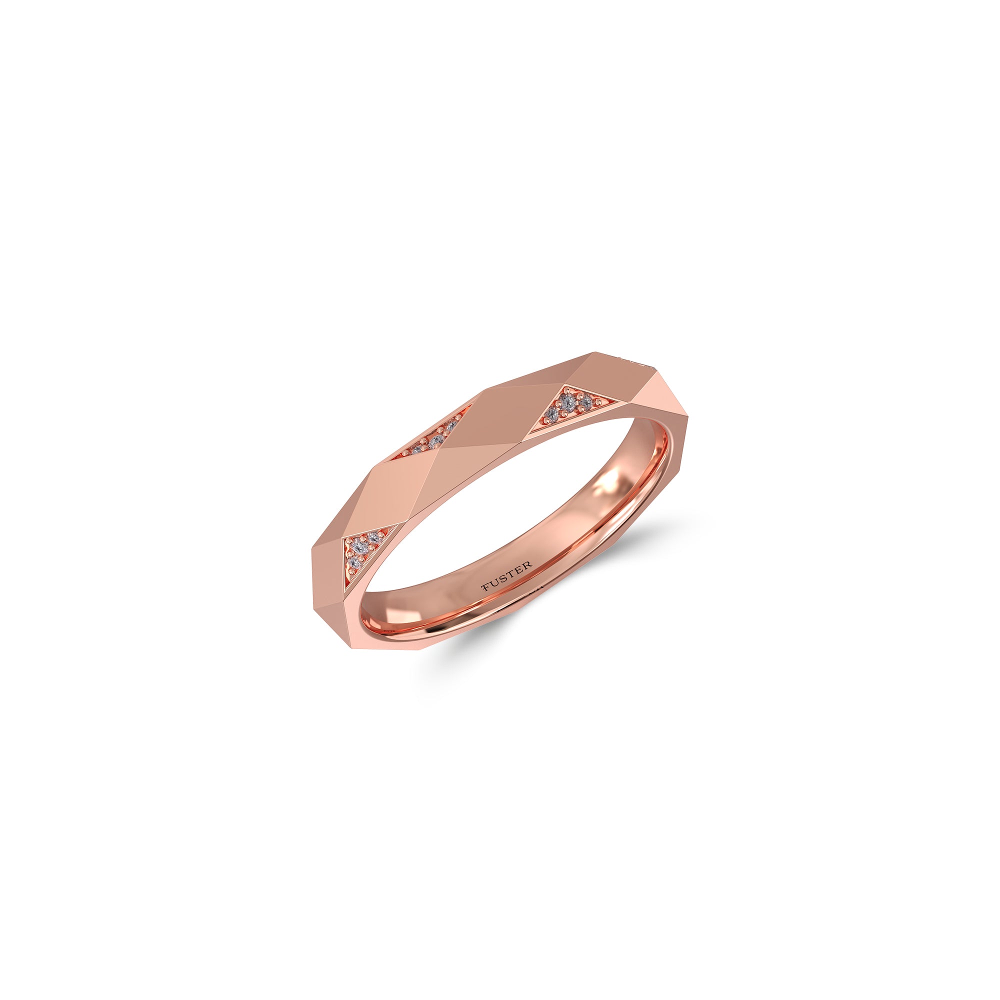 Louise Fuster Signature Faceted Diamond Wedding Band
