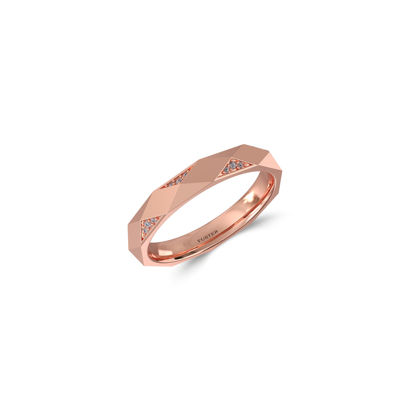 Louise Fuster Signature Faceted Diamond Wedding Band