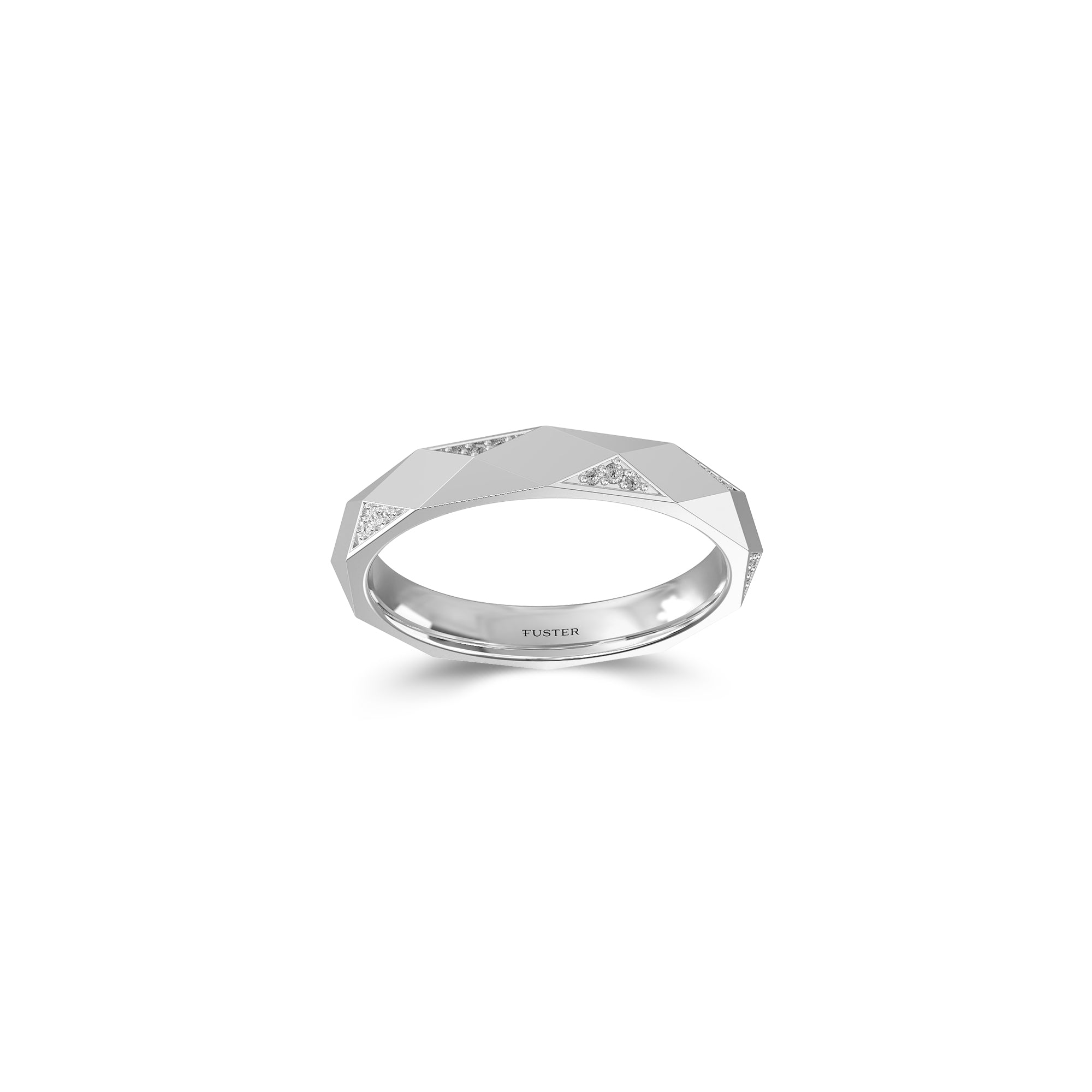 Louise Fuster Signature Faceted Diamond Wedding Band