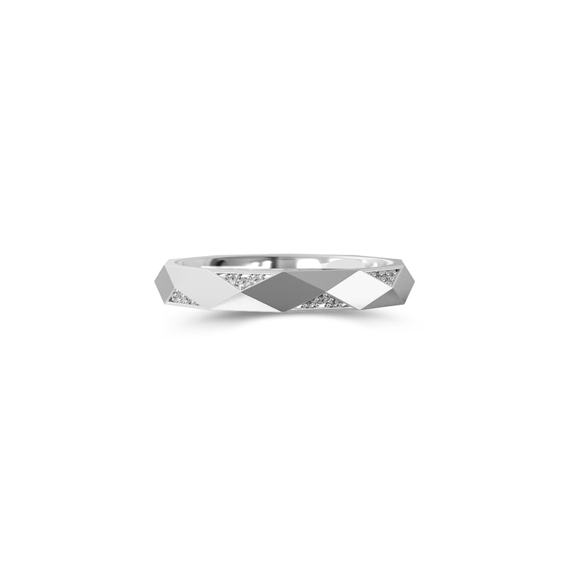 Louise Fuster Signature Faceted Diamond Wedding Band