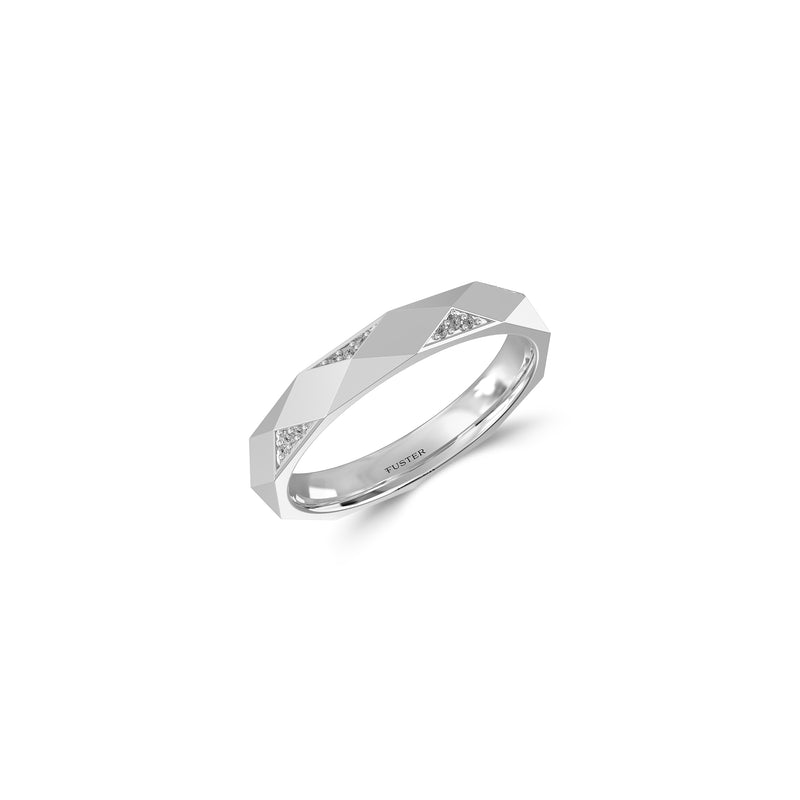 Louise Fuster Signature Faceted Diamond Wedding Band