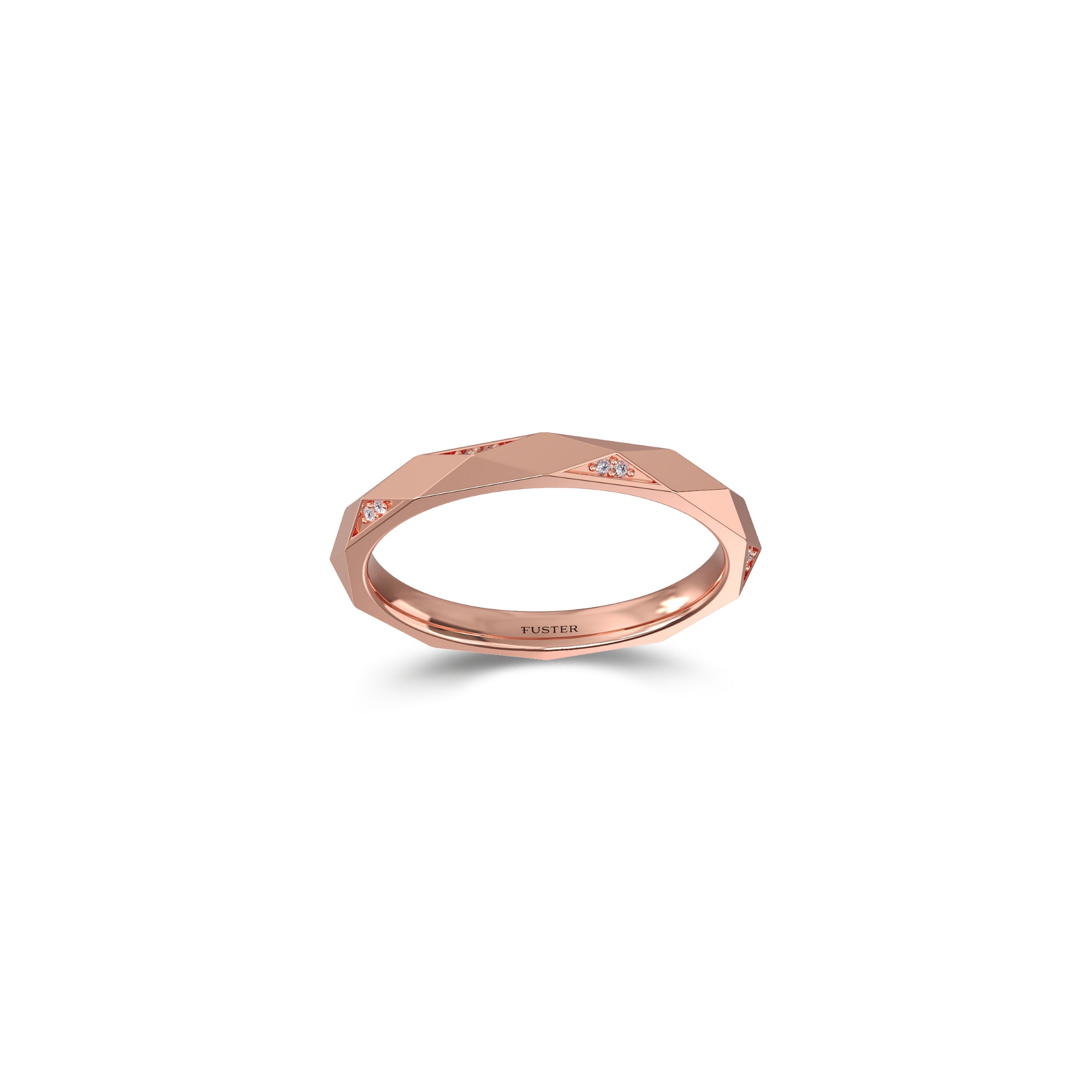 Louise Fuster Signature Faceted Diamond Wedding Band