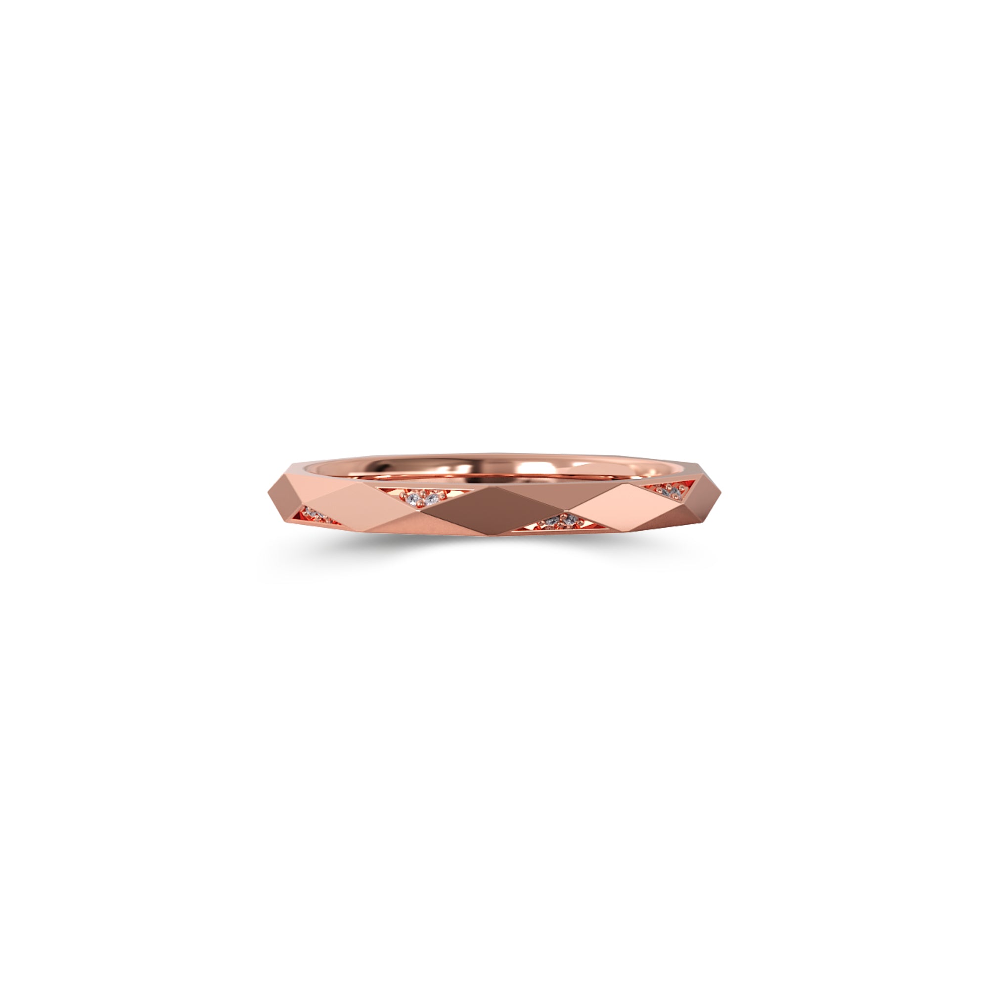 Louise Fuster Signature Faceted Diamond Wedding Band