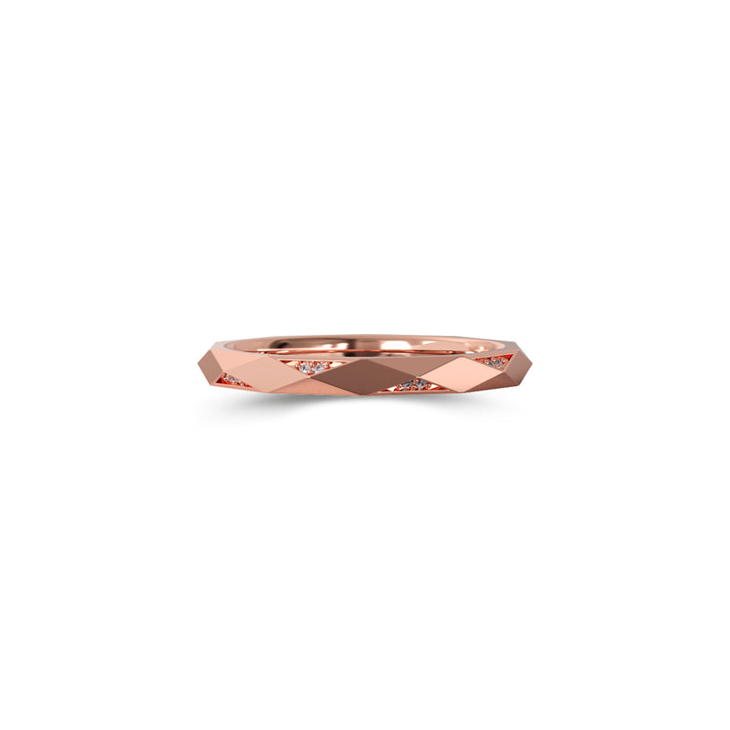 Louise Fuster Signature Faceted Diamond Wedding Band
