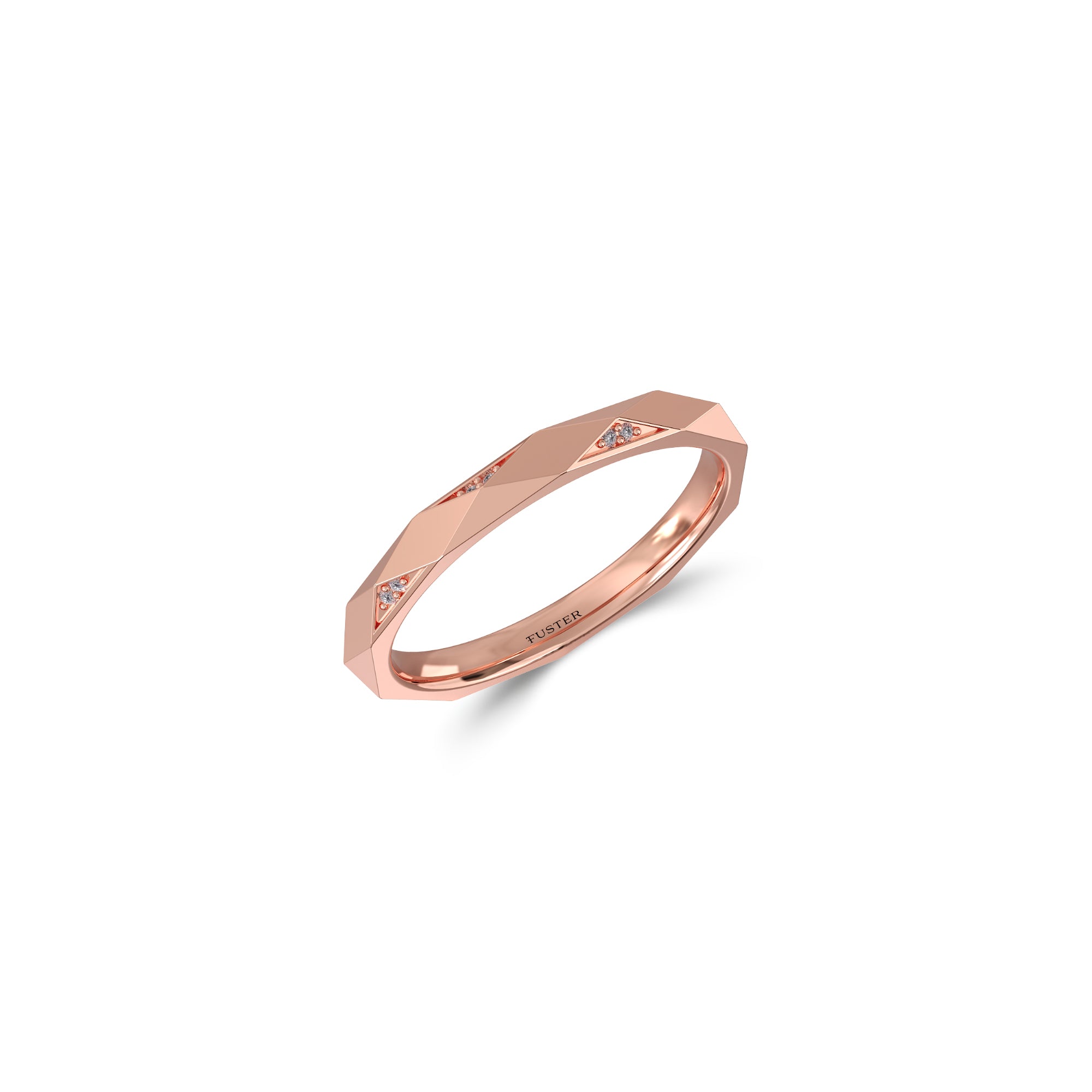 Louise Fuster Signature Faceted Diamond Wedding Band