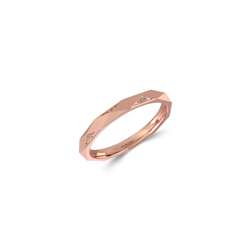 Louise Fuster Signature Faceted Diamond Wedding Band