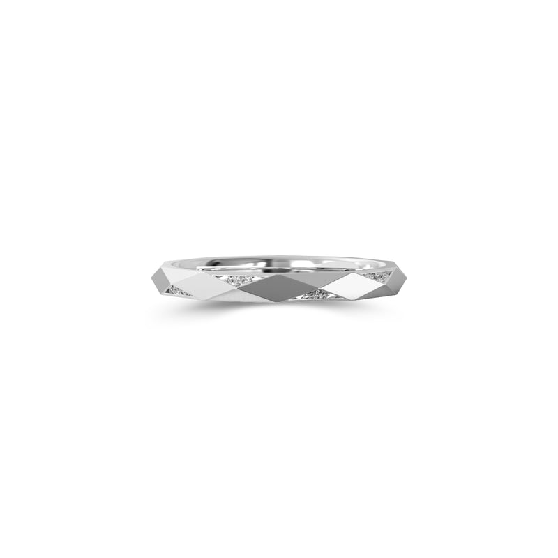 Louise Fuster Signature Faceted Diamond Wedding Band
