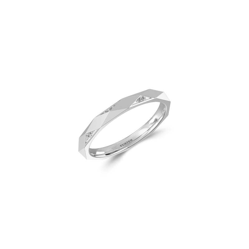 Louise Fuster Signature Faceted Diamond Wedding Band