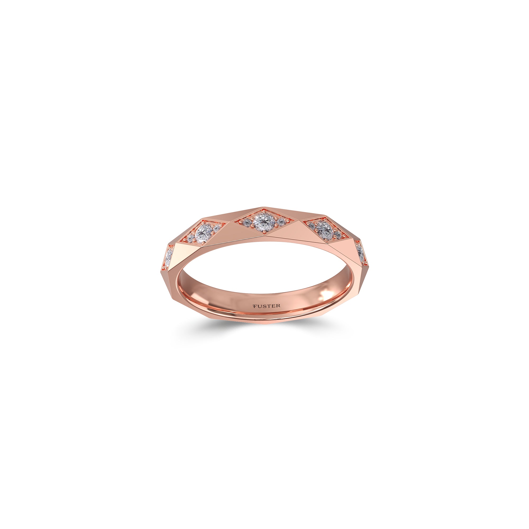 Louise Fuster Signature Faceted Diamond Wedding Band