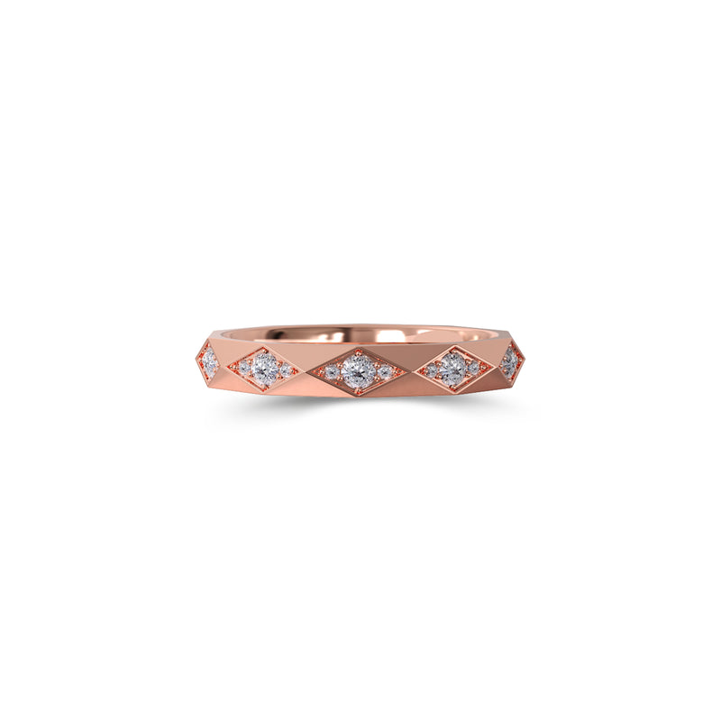Louise Fuster Signature Faceted Diamond Wedding Band