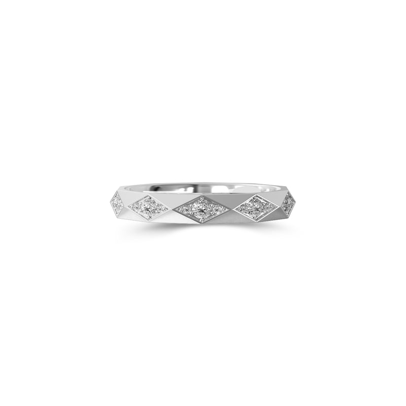 Louise Fuster Signature Faceted Diamond Wedding Band