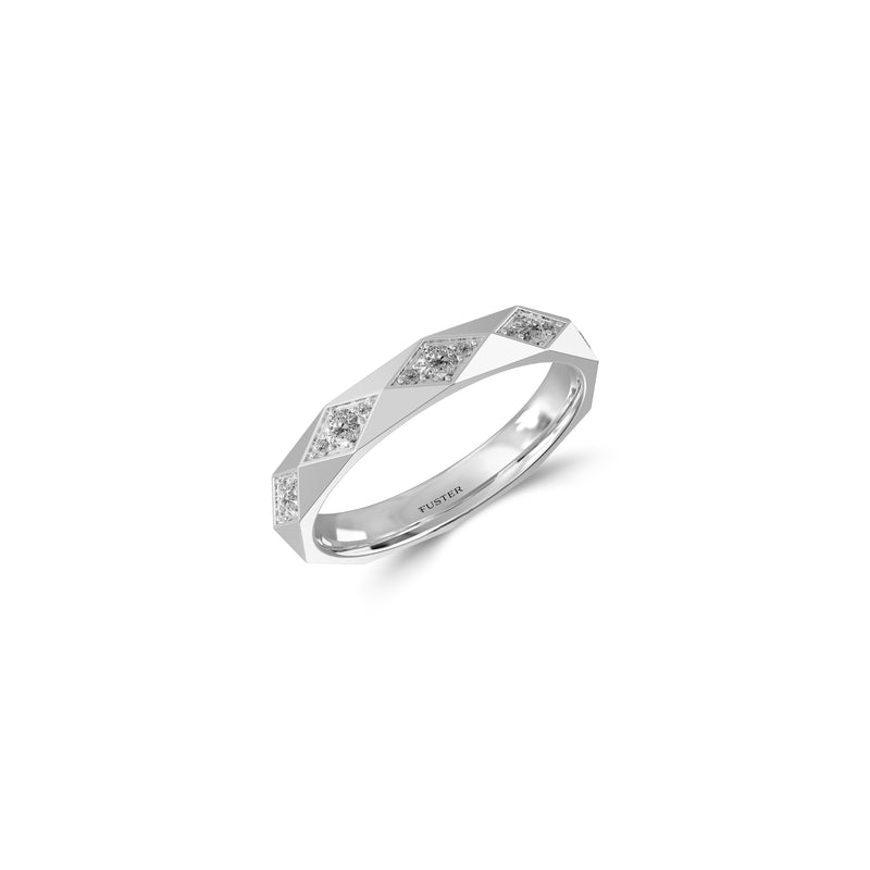 Louise Fuster Signature Faceted Diamond Wedding Band
