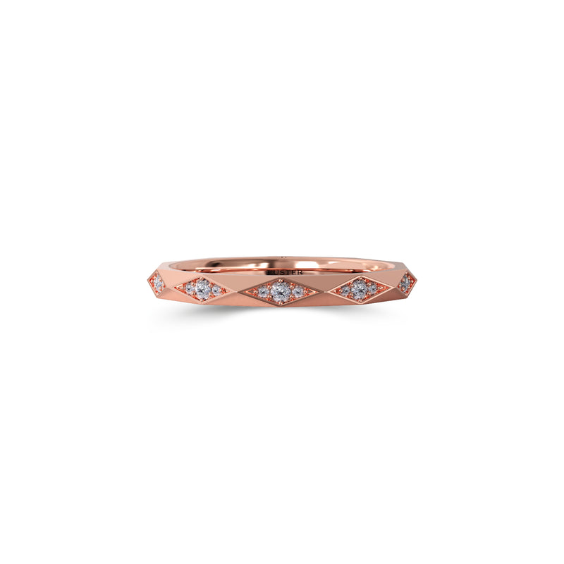 Louise Fuster Signature Faceted Diamond Wedding Band