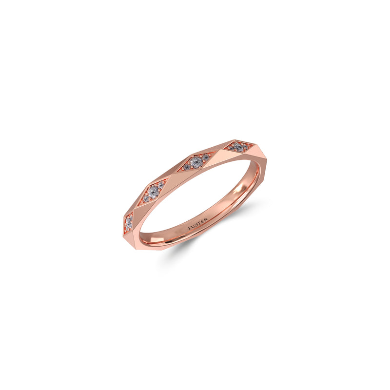 Louise Fuster Signature Faceted Diamond Wedding Band