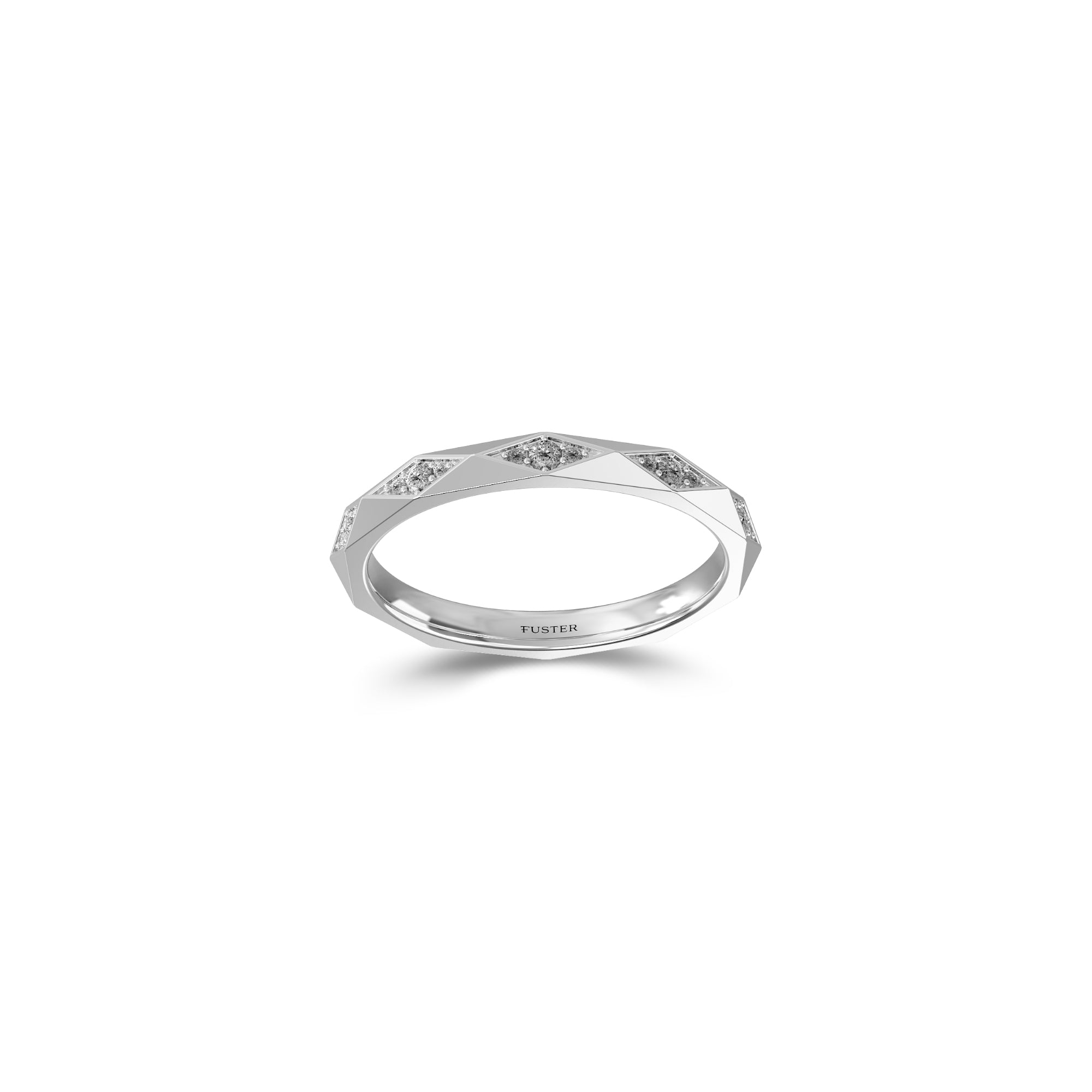 Louise Fuster Signature Faceted Diamond Wedding Band
