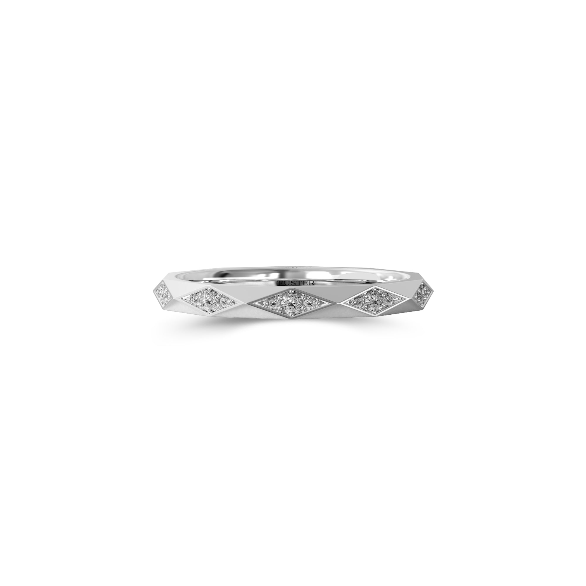 Louise Fuster Signature Faceted Diamond Wedding Band