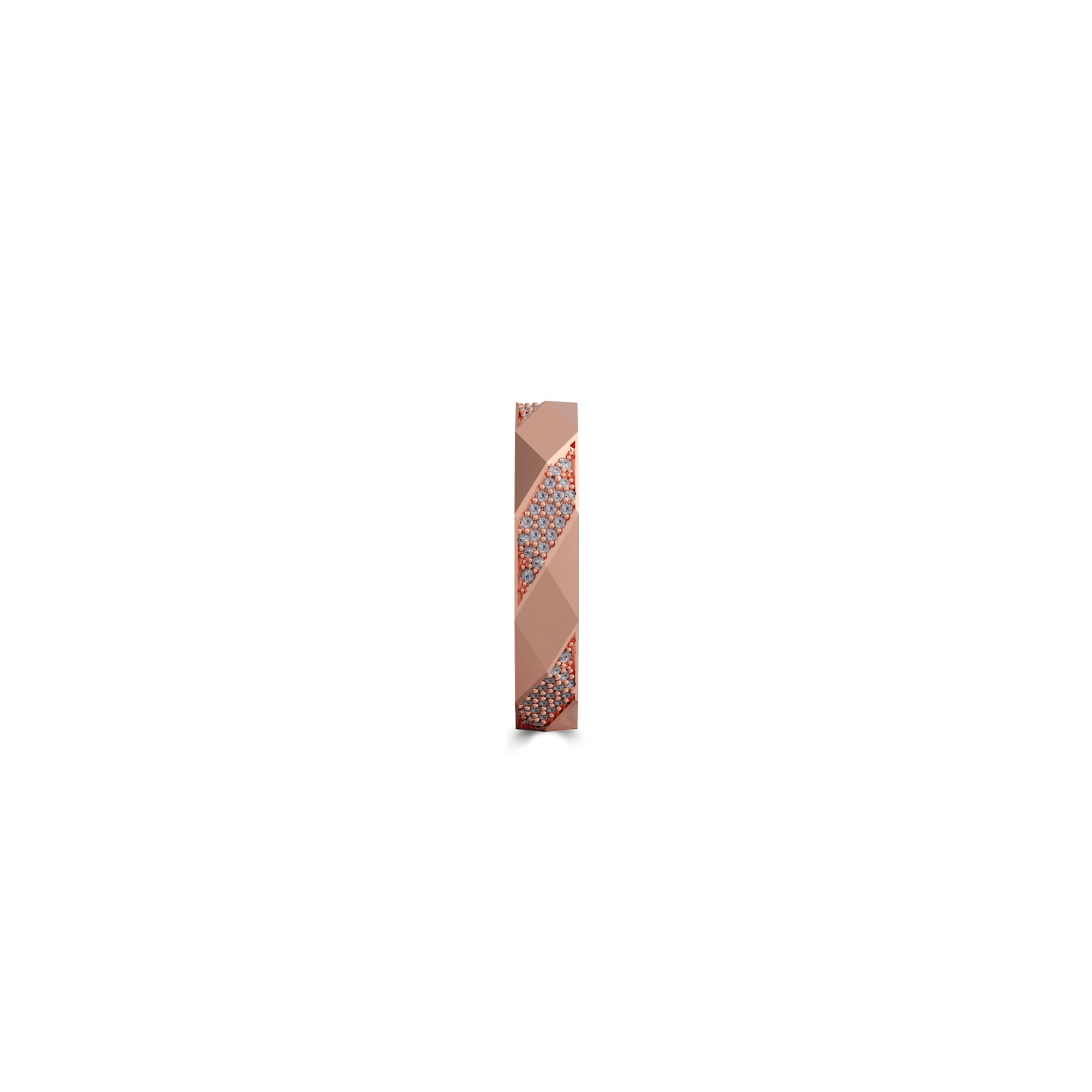 Louise Fuster Signature Faceted Diamond Wedding Band