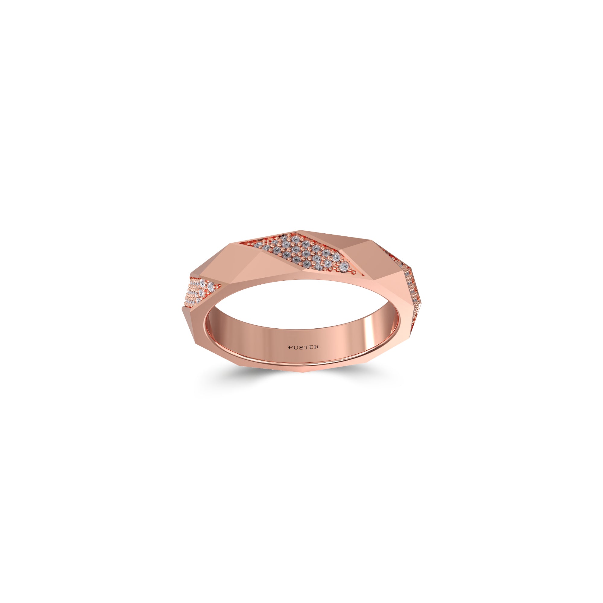 Louise Fuster Signature Faceted Diamond Wedding Band