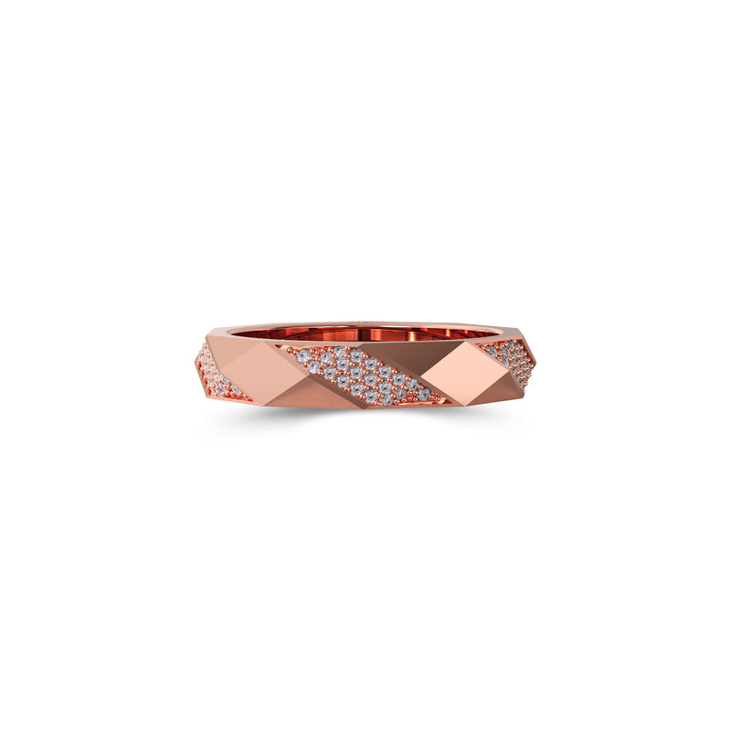 Louise Fuster Signature Faceted Diamond Wedding Band