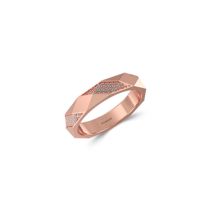 Louise Fuster Signature Faceted Diamond Wedding Band