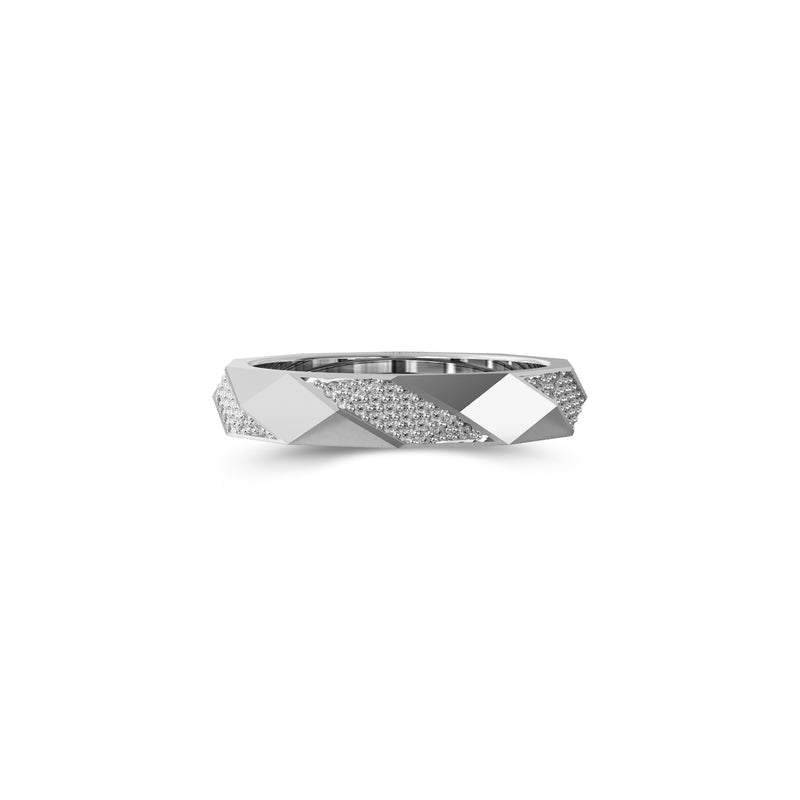 Louise Fuster Signature Faceted Diamond Wedding Band