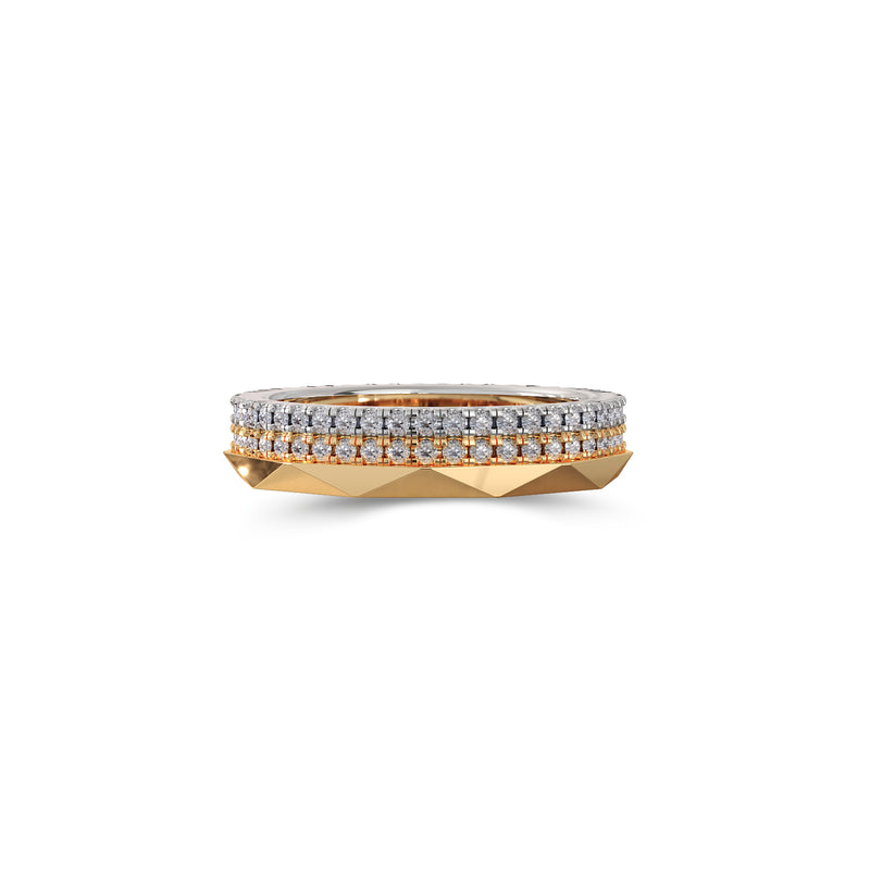 Louise Fuster Signature Three-Row Layered Diamond Ring