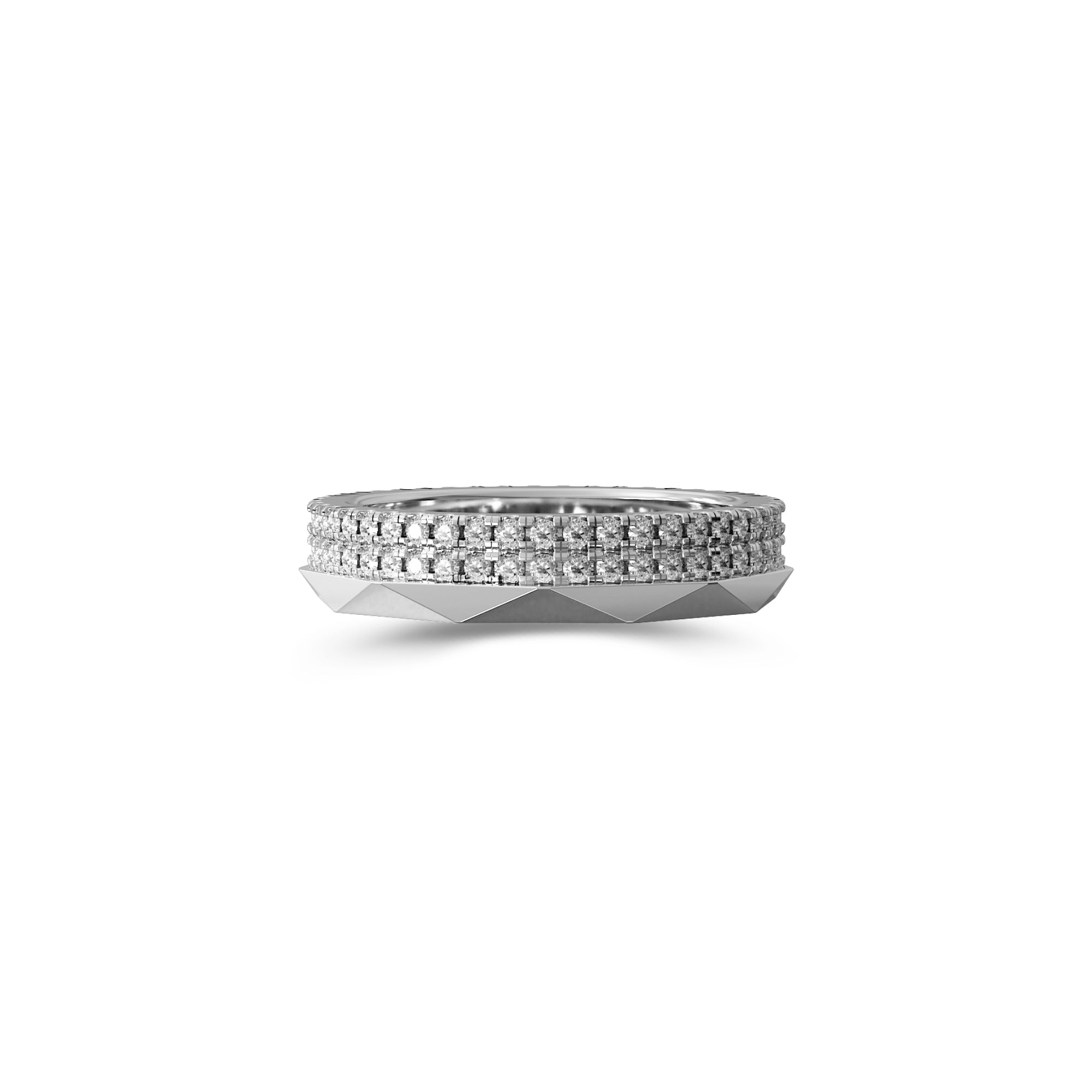 Louise Fuster Signature Three-Row Layered Diamond Ring