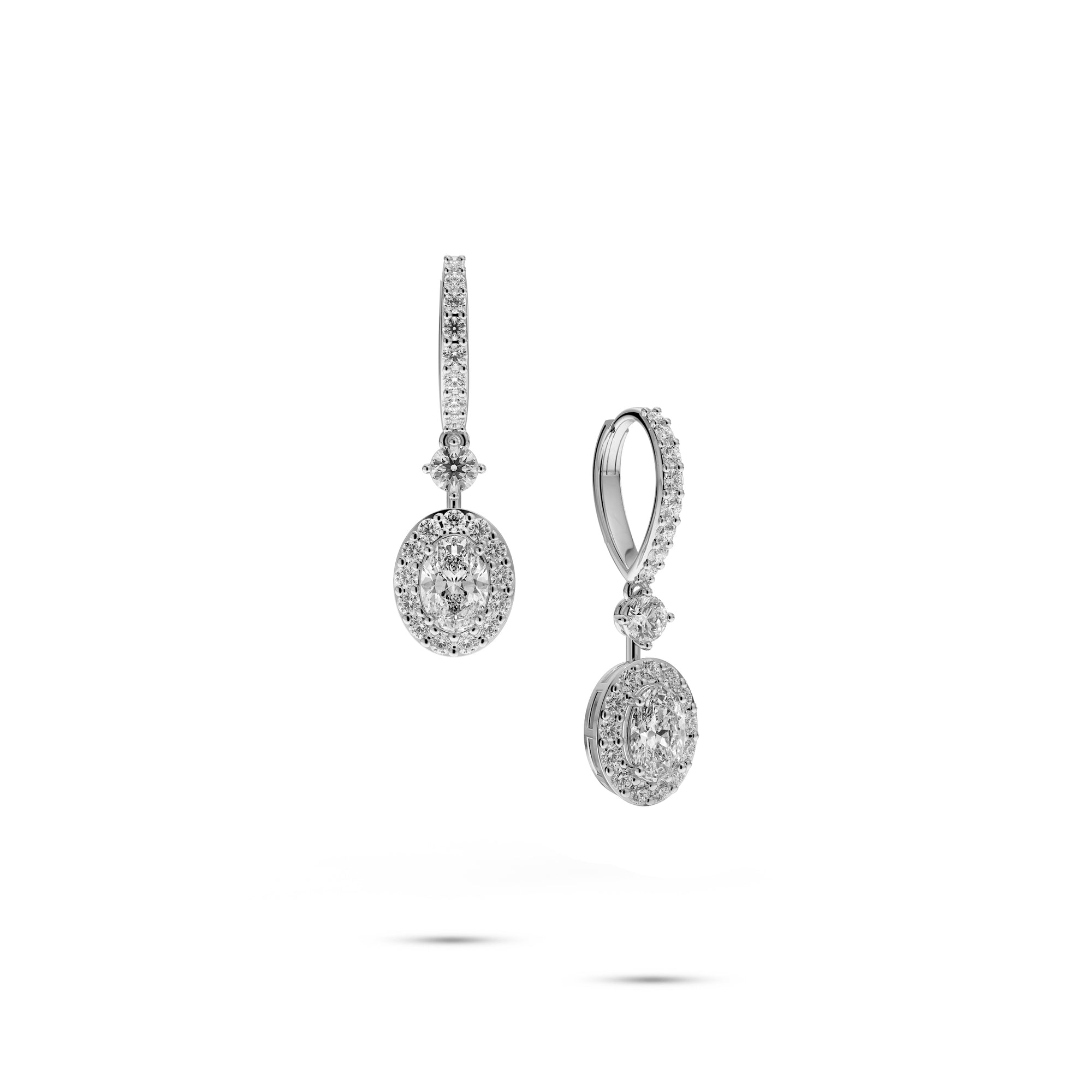 Icon Oval Shape Diamond Earrings