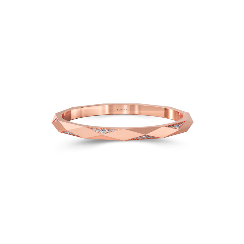 Louise Fuster Signature Faceted Pavé Diamond Bangle