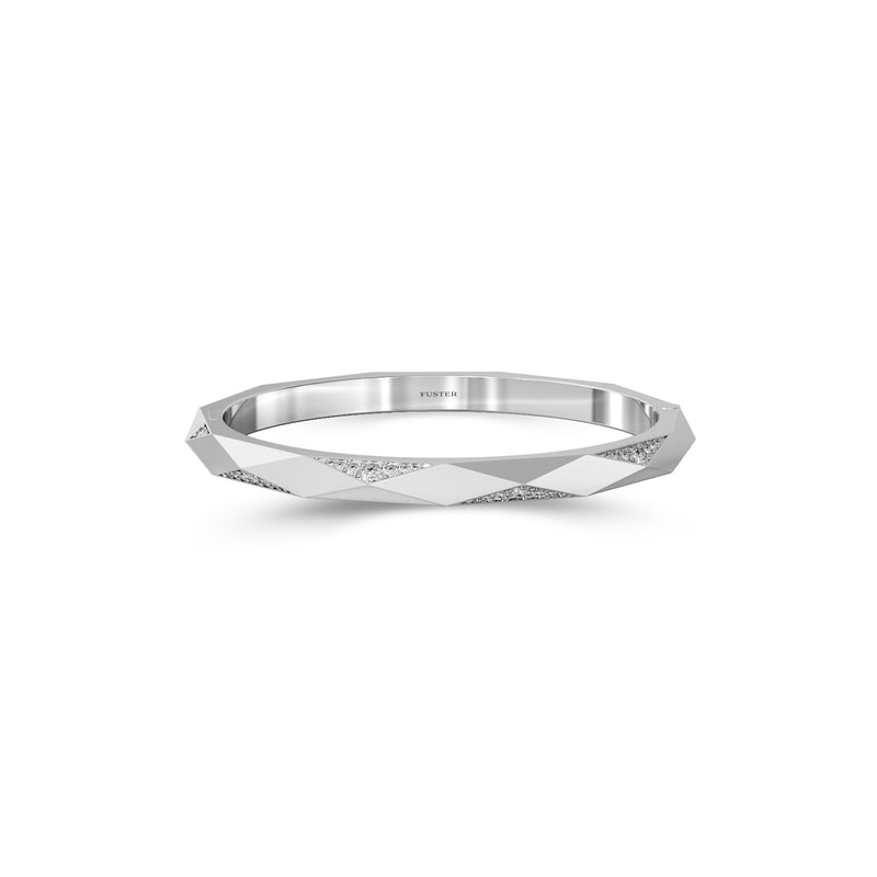 Louise Fuster Signature Faceted Pavé Diamond Bangle