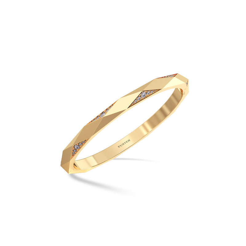 Louise Fuster Signature Faceted Pavé Diamond Bangle