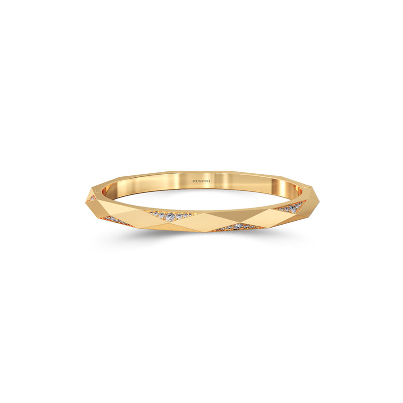 Louise Fuster Signature Faceted Pavé Diamond Bangle