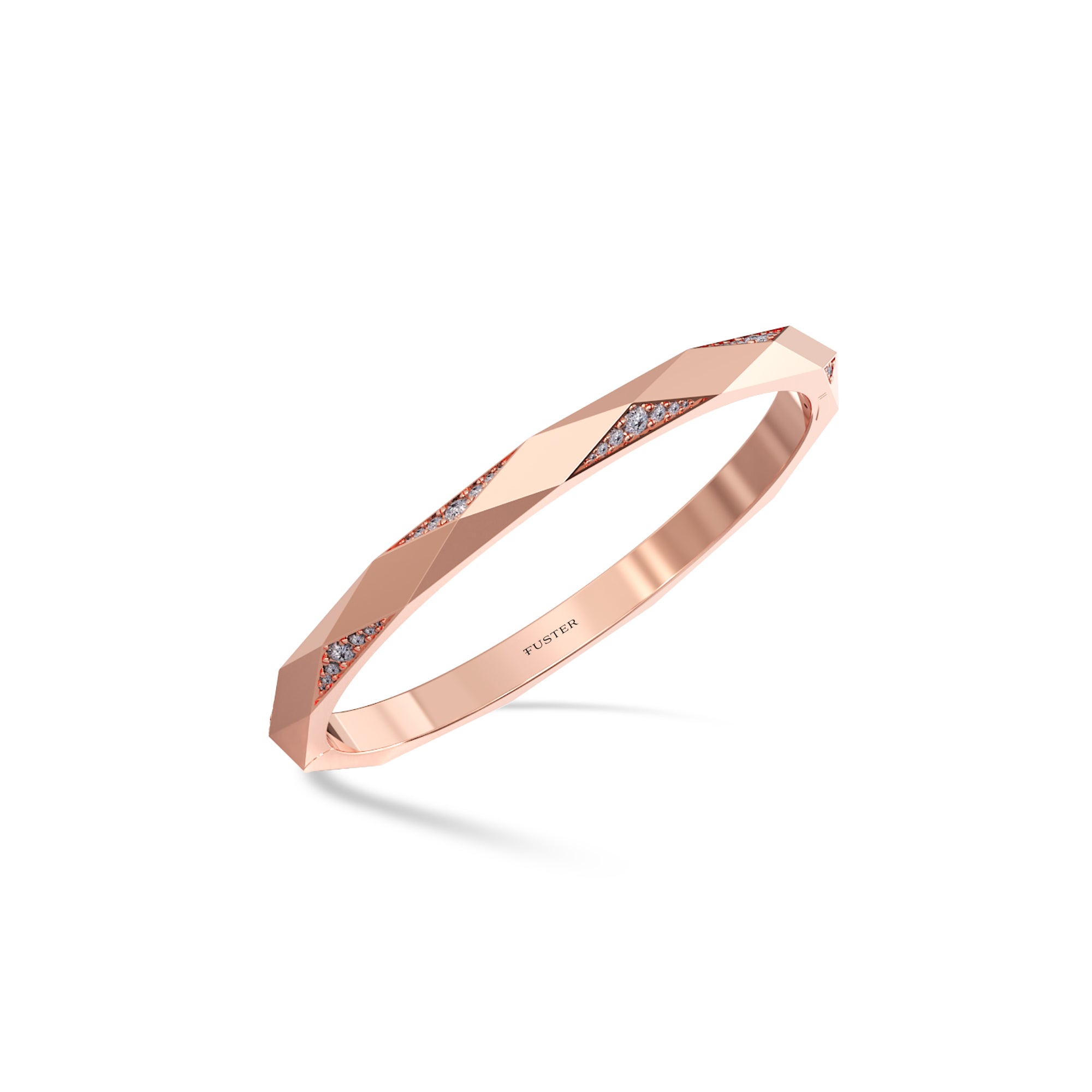 Louise Fuster Signature Faceted Pavé Diamond Bangle