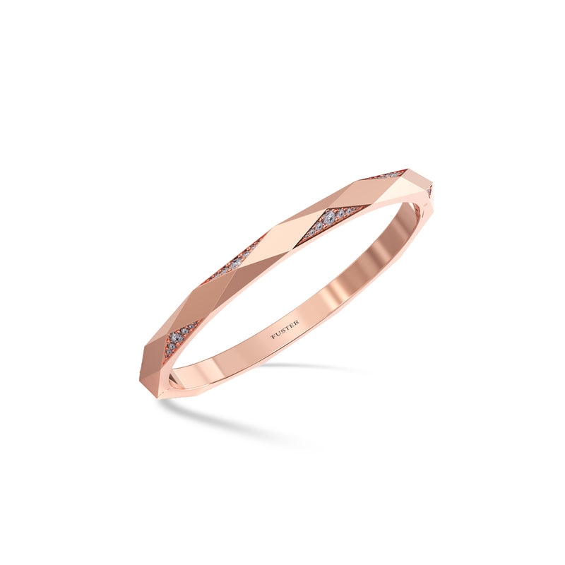 Louise Fuster Signature Faceted Pavé Diamond Bangle