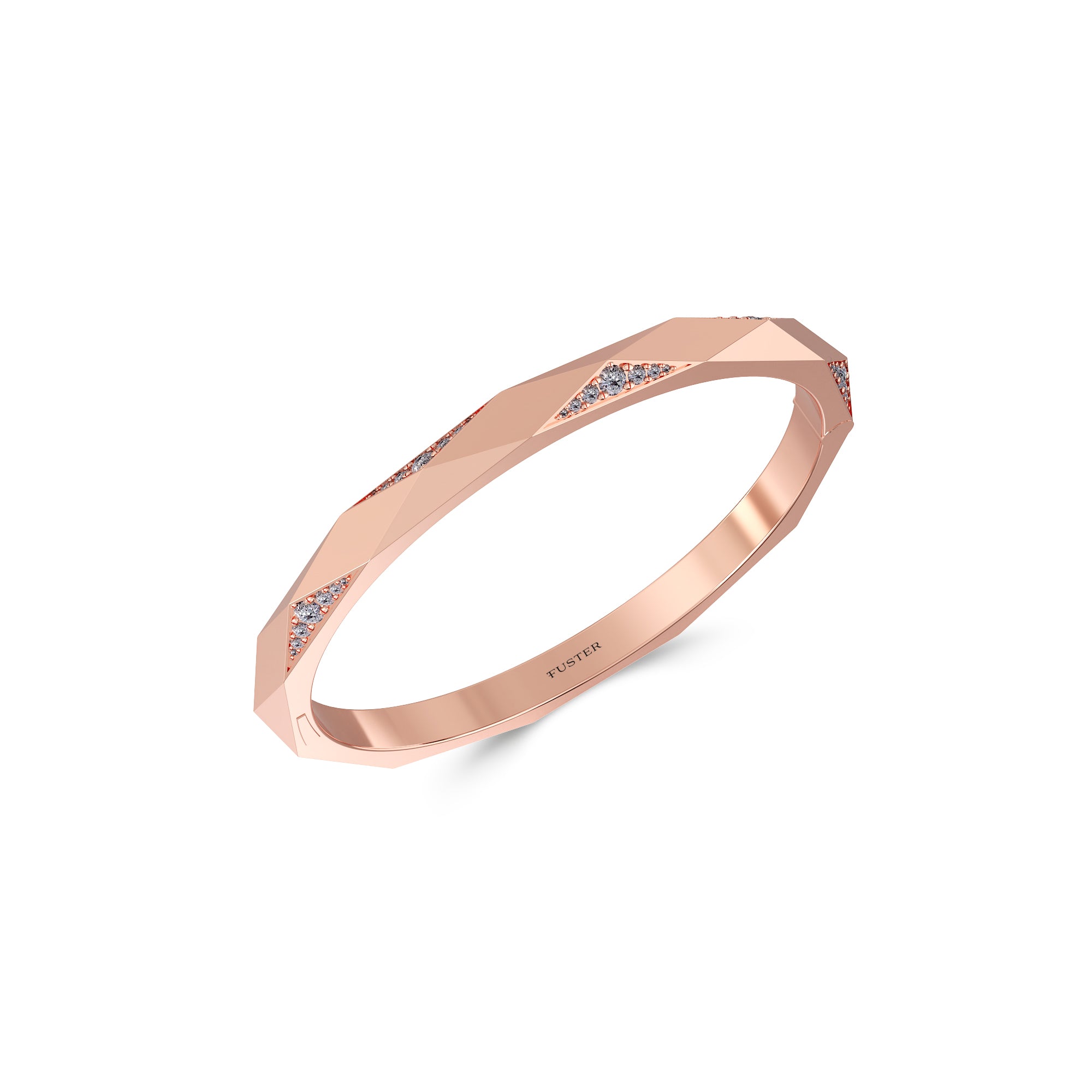 Louise Fuster Signature Faceted Pavé Diamond Bangle