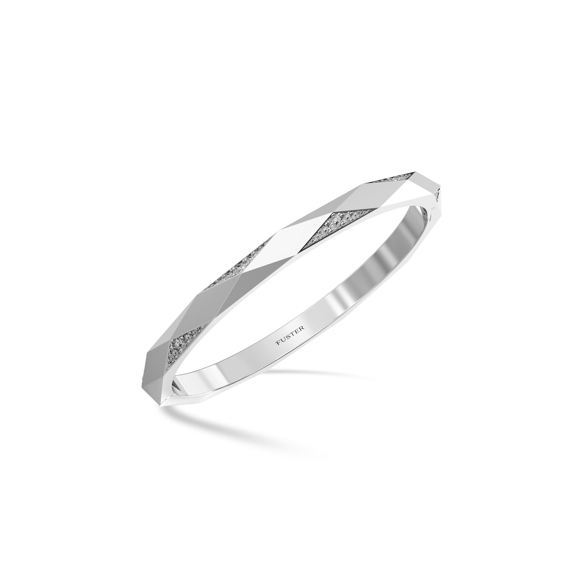 Louise Fuster Signature Faceted Pavé Diamond Bangle