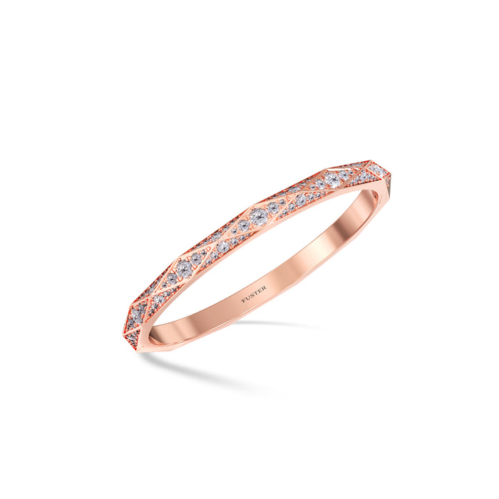 Bracelet jonc diamant pavé signature Louise Fuster