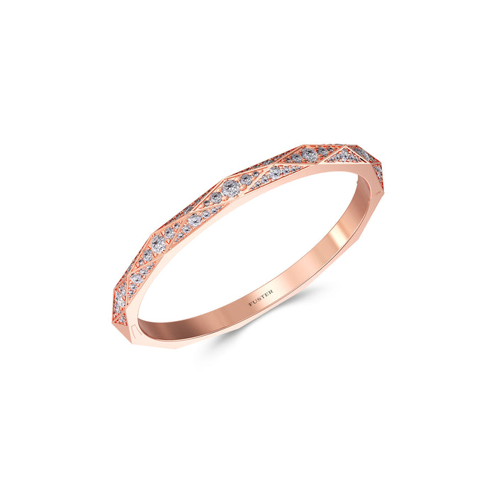 Bracelet jonc diamant pavé signature Louise Fuster