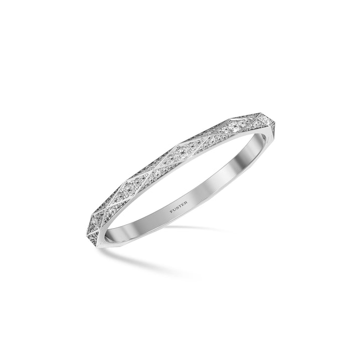 Bracelet jonc diamant pavé signature Louise Fuster