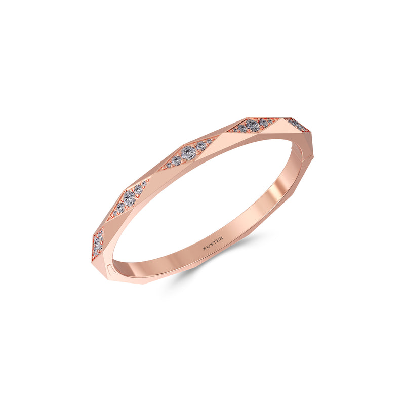 Louise Fuster Signature Faceted Pavé Diamond Bangle