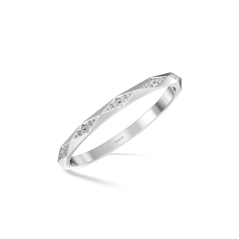 Louise Fuster Signature Faceted Pavé Diamond Bangle
