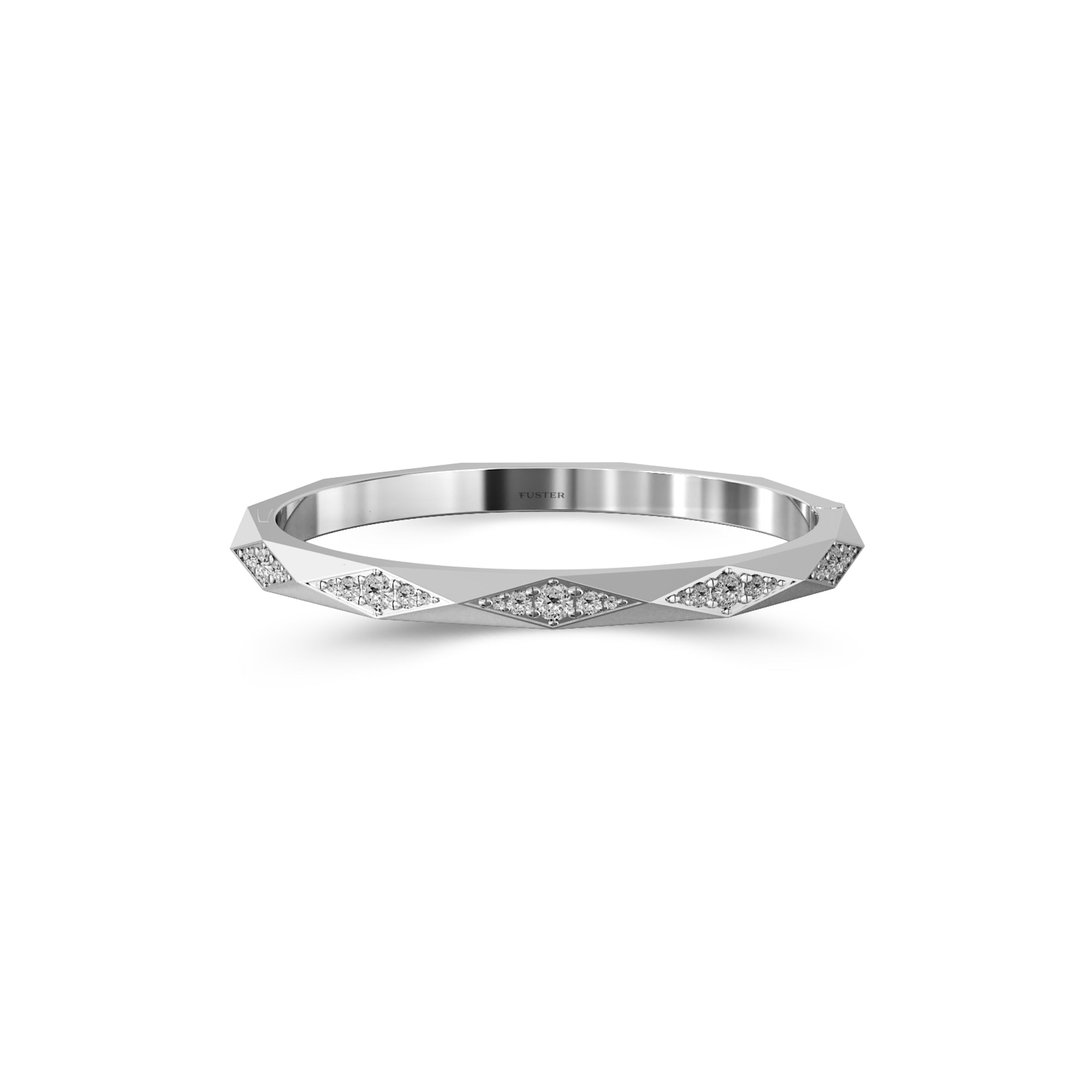 Louise Fuster Signature Faceted Pavé Diamond Bangle