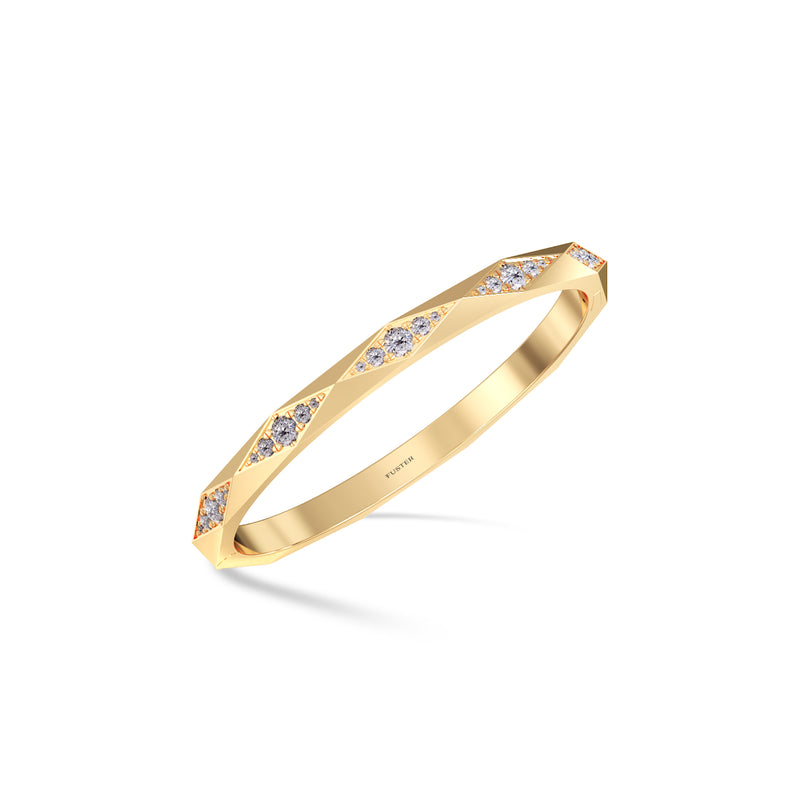 Louise Fuster Signature Faceted Pavé Diamond Bangle