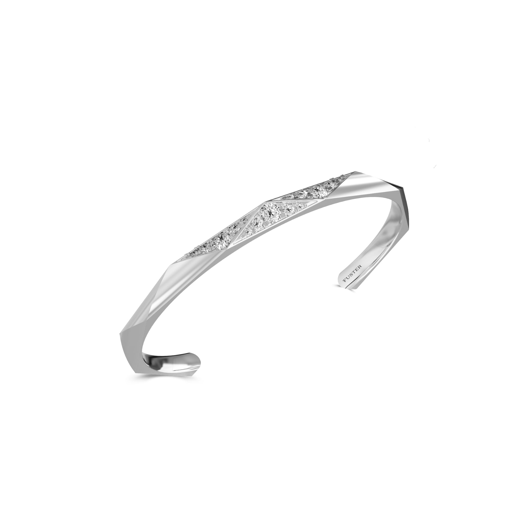 Louise Fuster Signature Faceted Diamond Bangle