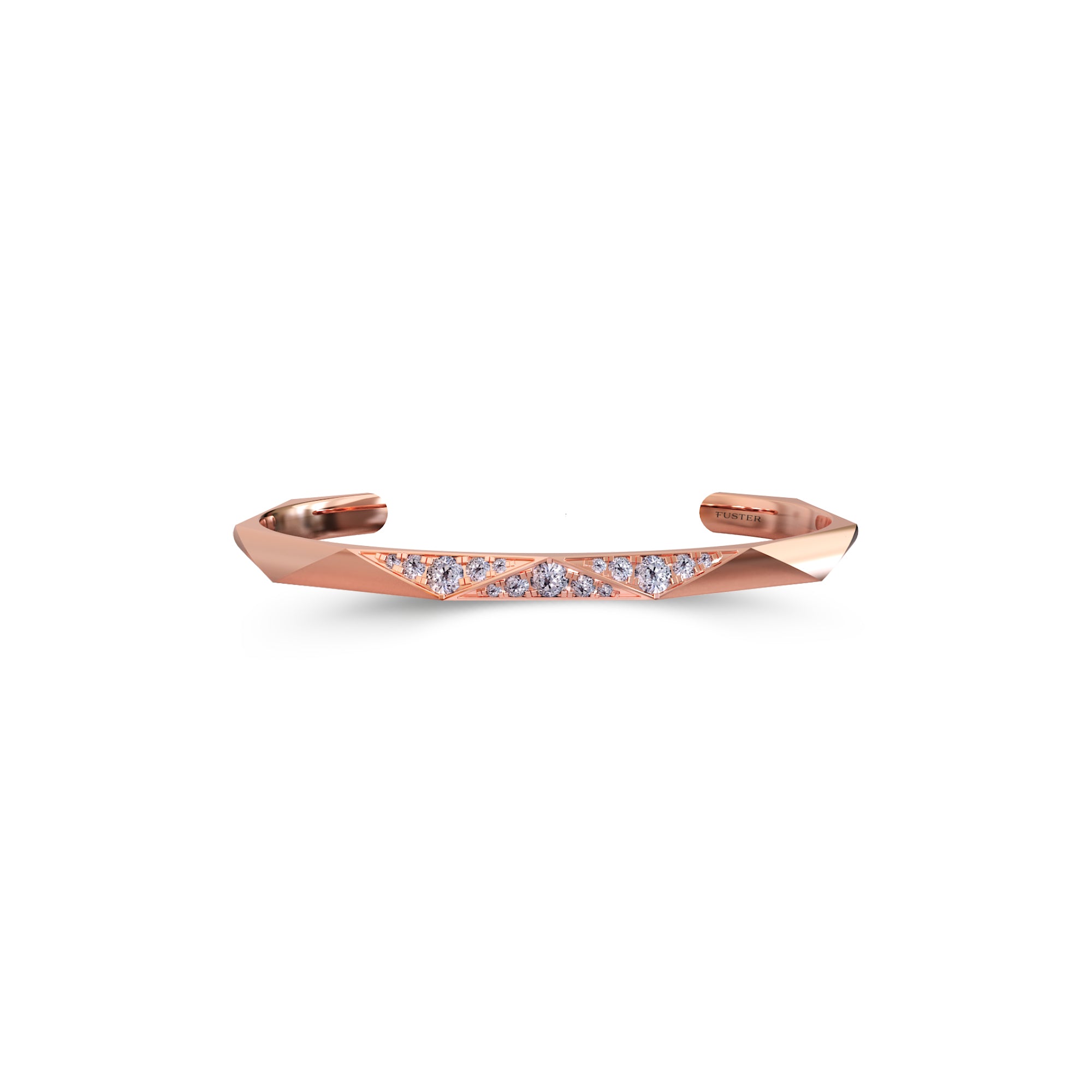 Louise Fuster Signature Faceted Diamond Bangle
