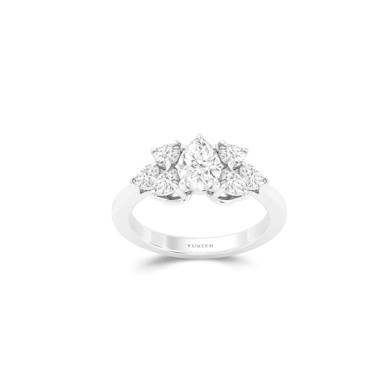 Promise Pear-Shaped Cluster Diamond Engagement Ring