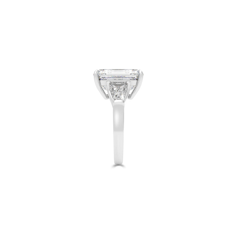 Flawless Emerald Cut Diamond Solitaire Ring