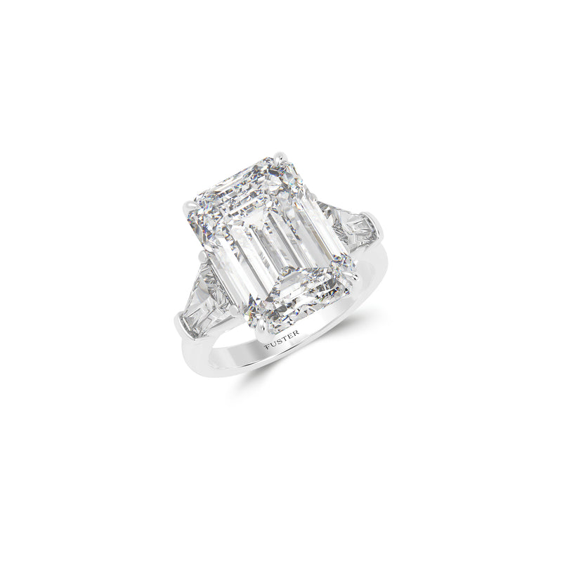Flawless Emerald Cut Diamond Solitaire Ring
